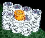 Chip stack poker tip — Check the chip stack following an unexpected raise