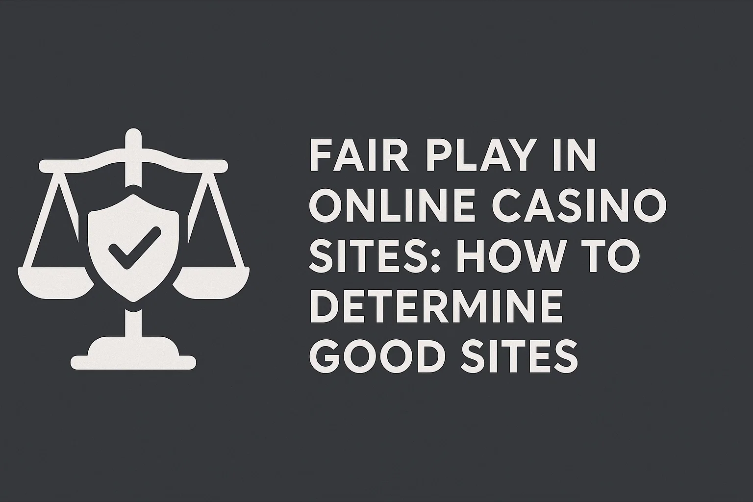 Fair Play in Online Casino Sites: How to Determine Good Sites